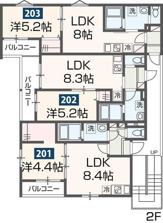 MELDIA小手指の物件間取画像